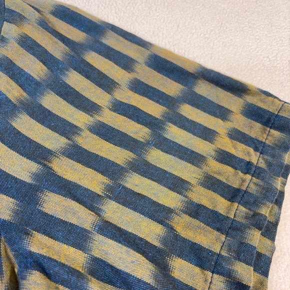 erEvan Shirt Men's L Green Japanese Fabric Geometric Pocket Made In France - Picture 10 of 16